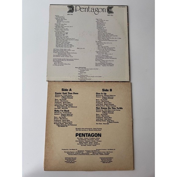 Pentagon Self Titled / 4 Sides Of Pentagon LP VG+ - Picture 2 of 11